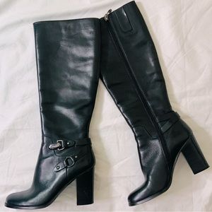 Tahari Black Leather Tall Boot NWOT